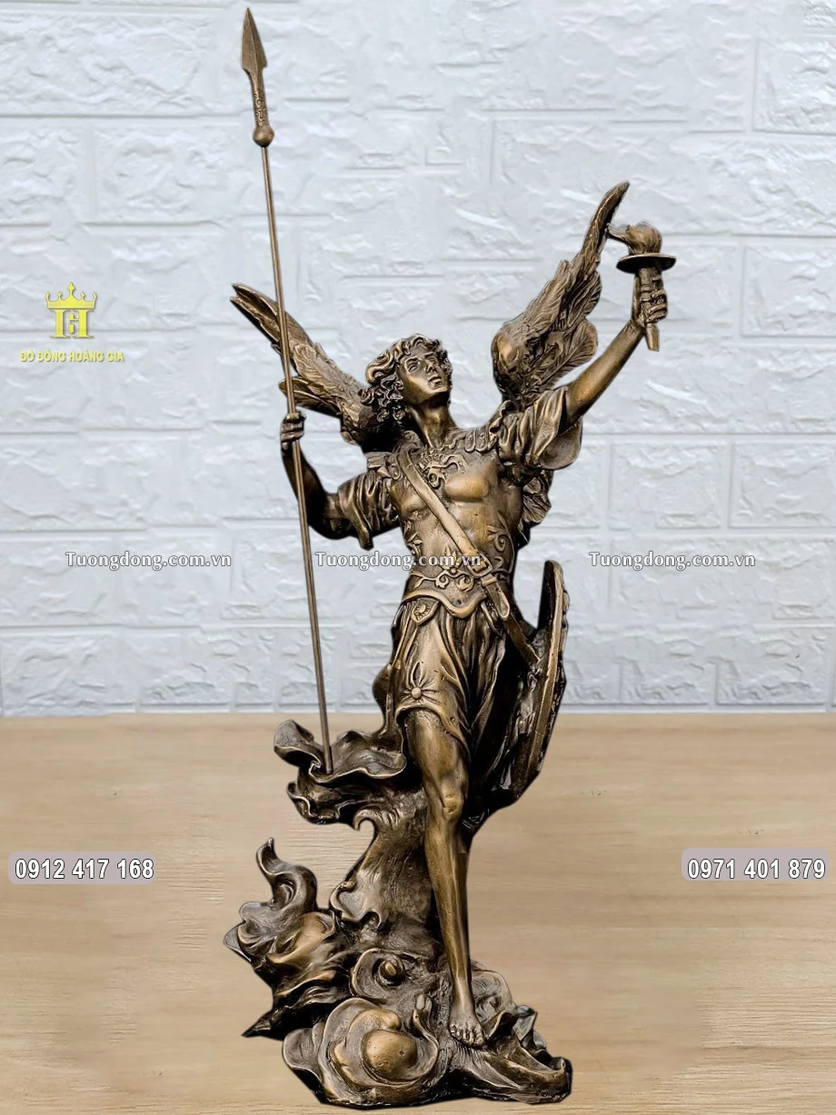 Tượng Công Giáo Tổng Lãnh Thiên Thần Micae Cao 35Cm