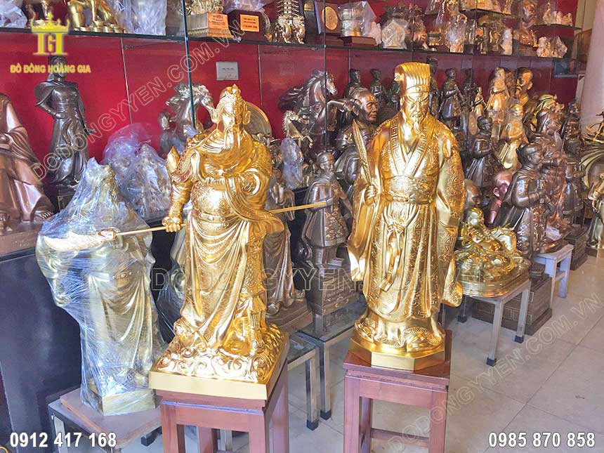  Bộ tượng Khổng Minh và Quan Công được chế tác theo yêu cầu của Khách hàng