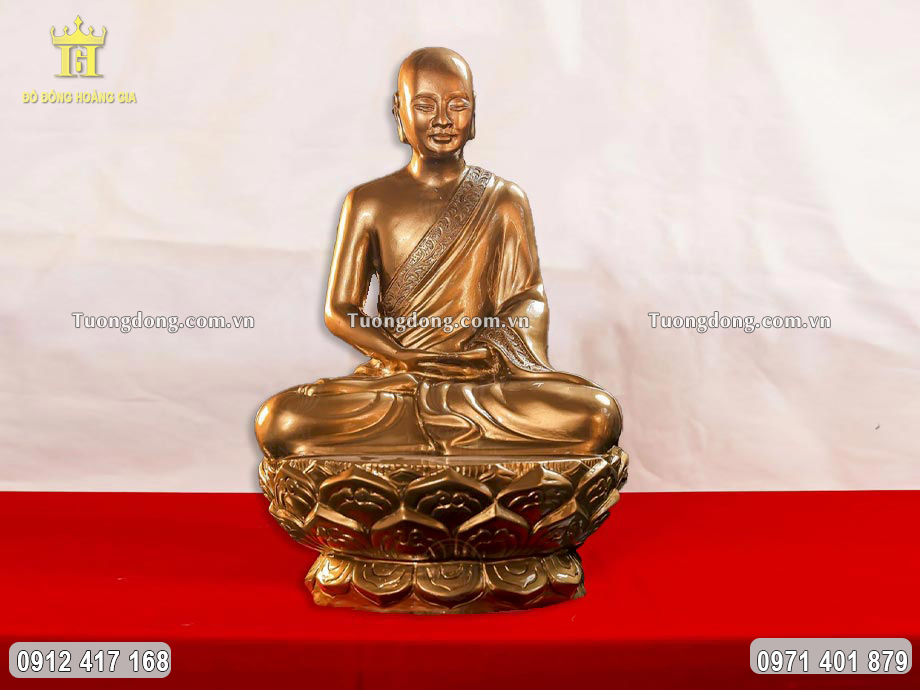 Đúc Tượng Đồng Phật Hoàng Trần Nhân Tông Bằng Đồng Đỏ
