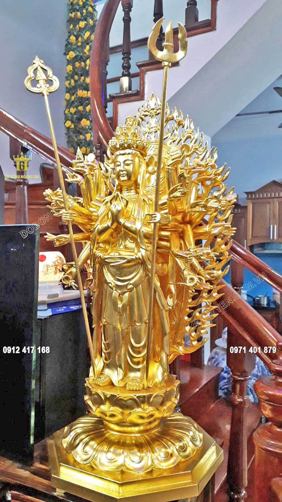 Đúc tượng Phật dát vàng cao cấp 9999 
