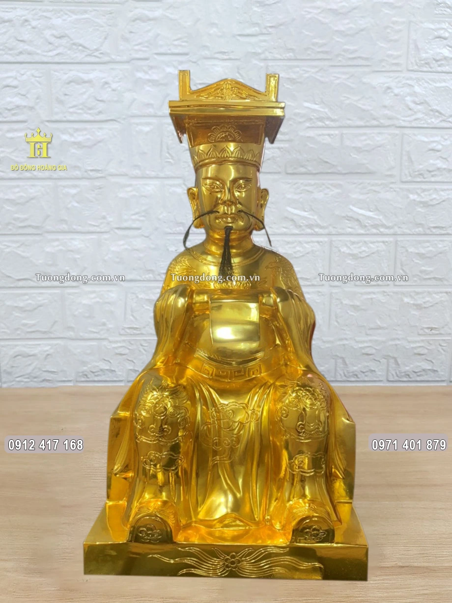 Tượng Vua Cha Bát Hải Bằng Đồng Đỏ Mạ Vàng 24K