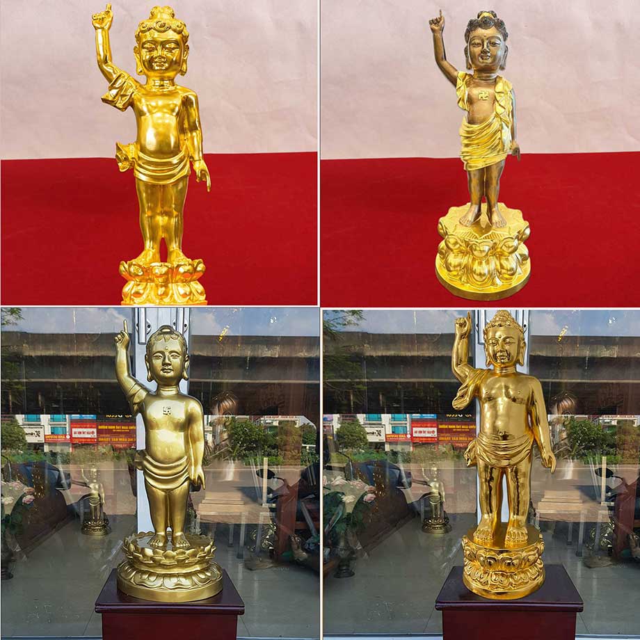 9+ Mẫu Tượng Phật Đản Sanh Bằng Đồng Đẹp Tinh Xảo - Mừng Đại Lễ Phật Đản