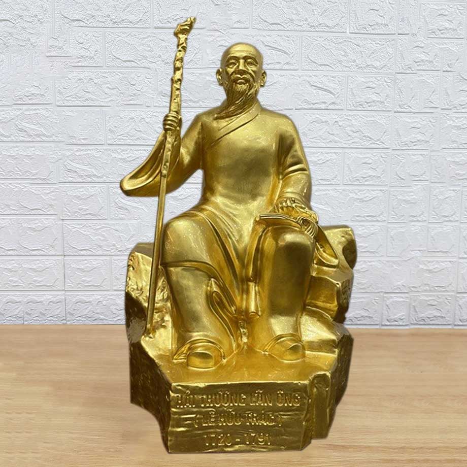 Tượng Cụ Hải Thượng Lãn Ông Lê Hữu Trác Thếp Vàng 9999