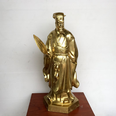 Tượng đồng Khổng Minh cao 70cm - TĐ026