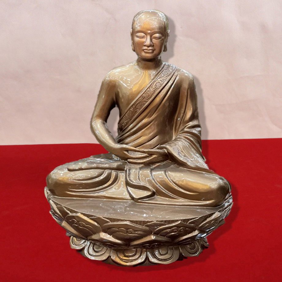 Tượng Đồng Phật Hoàng Trần Nhân Tông Tọa Thiền 61Cm