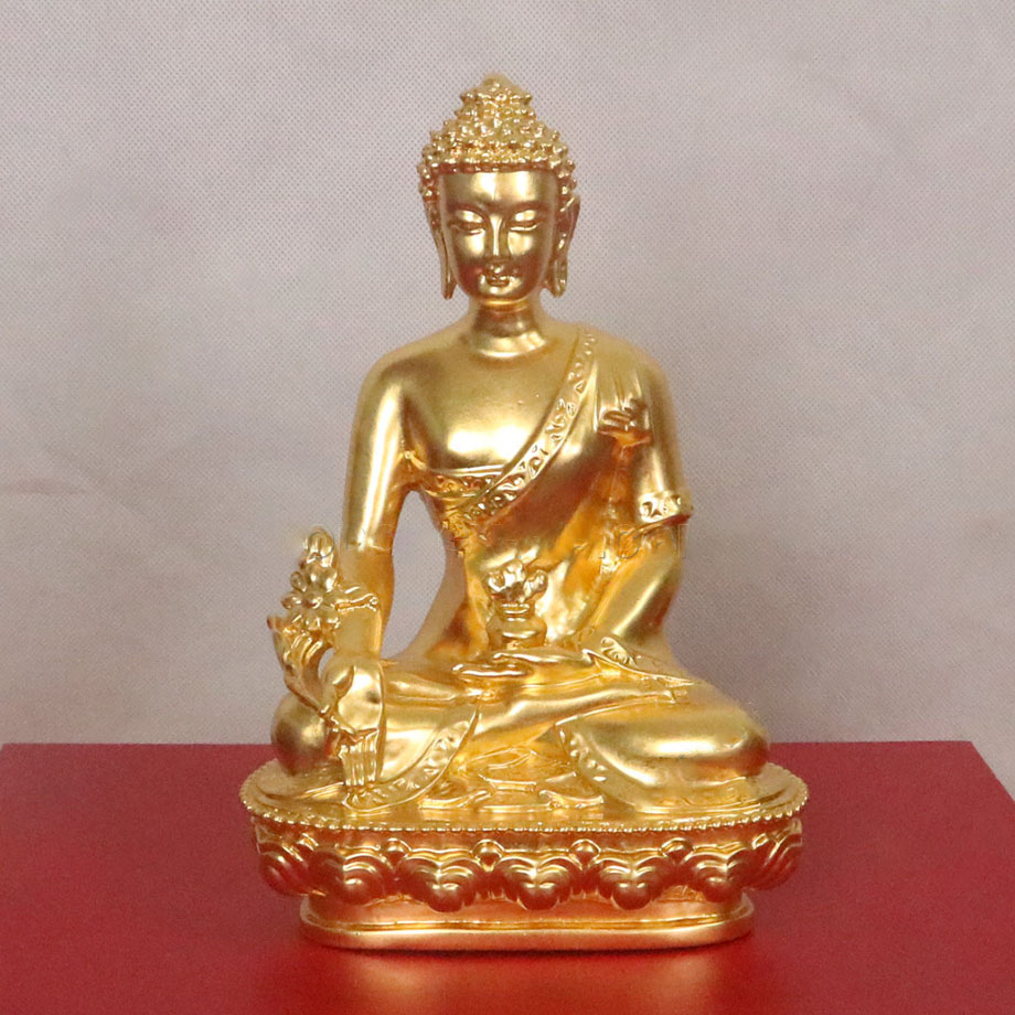 Tượng Đồng Phật Thích Ca Mâu Ni Dát Vàng 9999 Cao 25Cm