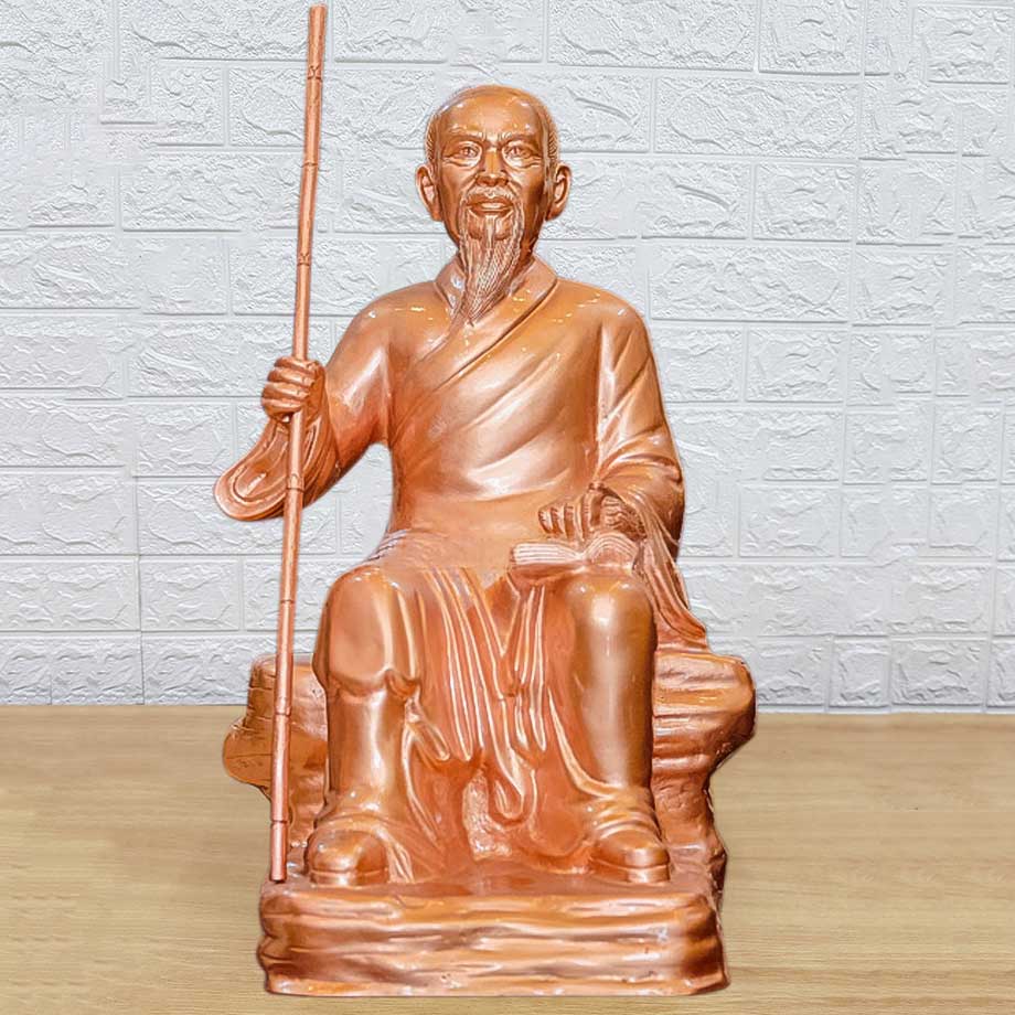 Tượng Hải Thượng Lãn Ông Lê Hữu Trác Bằng Đồng Đỏ Cao 42Cm