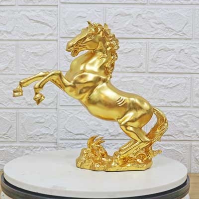 Tượng ngựa phong thủy dát vàng 24K cao cấp - TĐ139