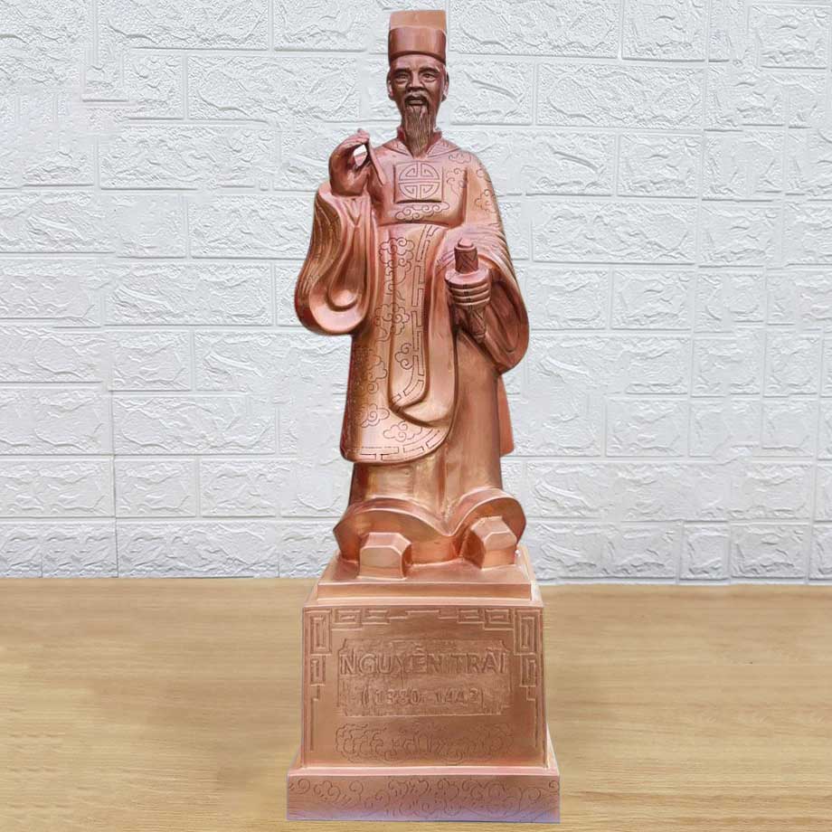 Tượng Nguyễn Trãi Bằng Đồng Đỏ Cao 90Cm