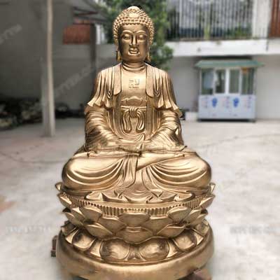 Mẫu Tượng Phật A Di Đa Đồng Đỏ Cúng Tiến Vào Chùa Cao 2M - TĐ095