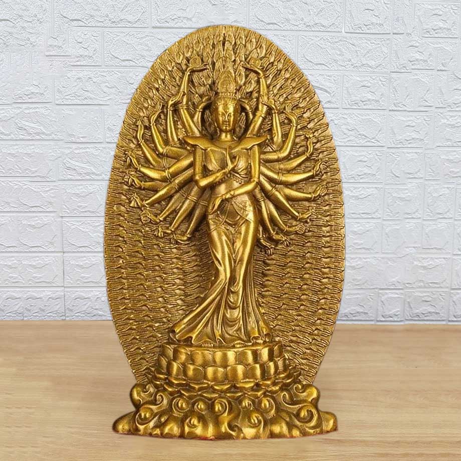Tượng Phật Quan Âm Nghìn Tay Nghìn Mắt Bằng Đồng Vàng