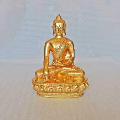 Tượng Phật Thích Ca Mâu Ni Bằng Đồng Dát Vàng 24K - TĐ075