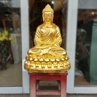 Tượng Phật Thích Ca Mâu Ni Mạ Vàng 9999 Cao 50Cm - TĐ183