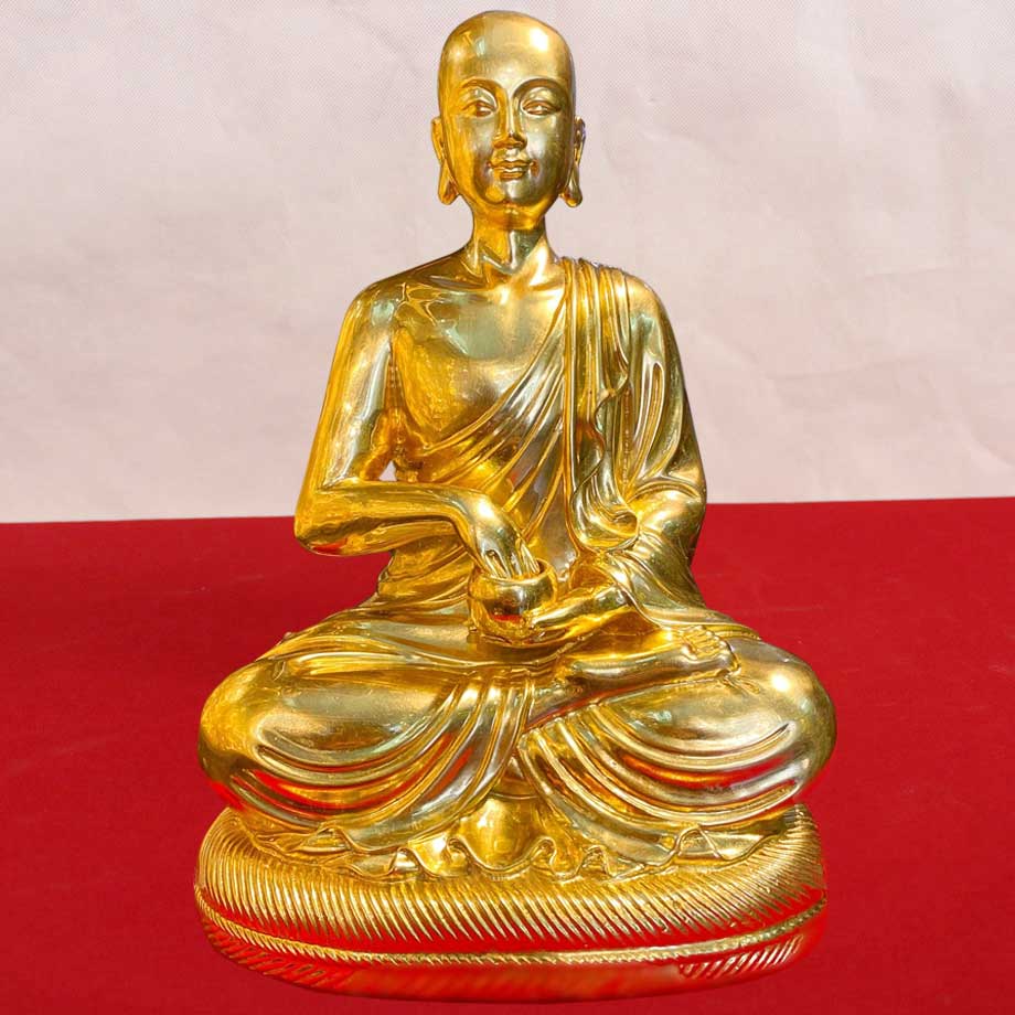 Tượng Thánh Tăng Sivali Dát Vàng 24K Cao 29Cm