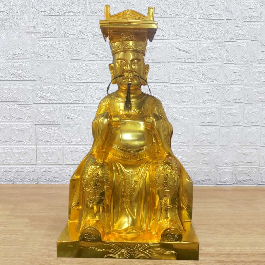 Tượng Vua Cha Bát Hải Bằng Đồng Đỏ Mạ Vàng 24K