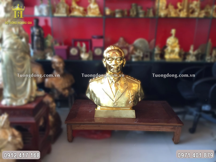 Tượng Đồng Đại Tướng Võ Nguyên Giáp Dát Vàng 9999