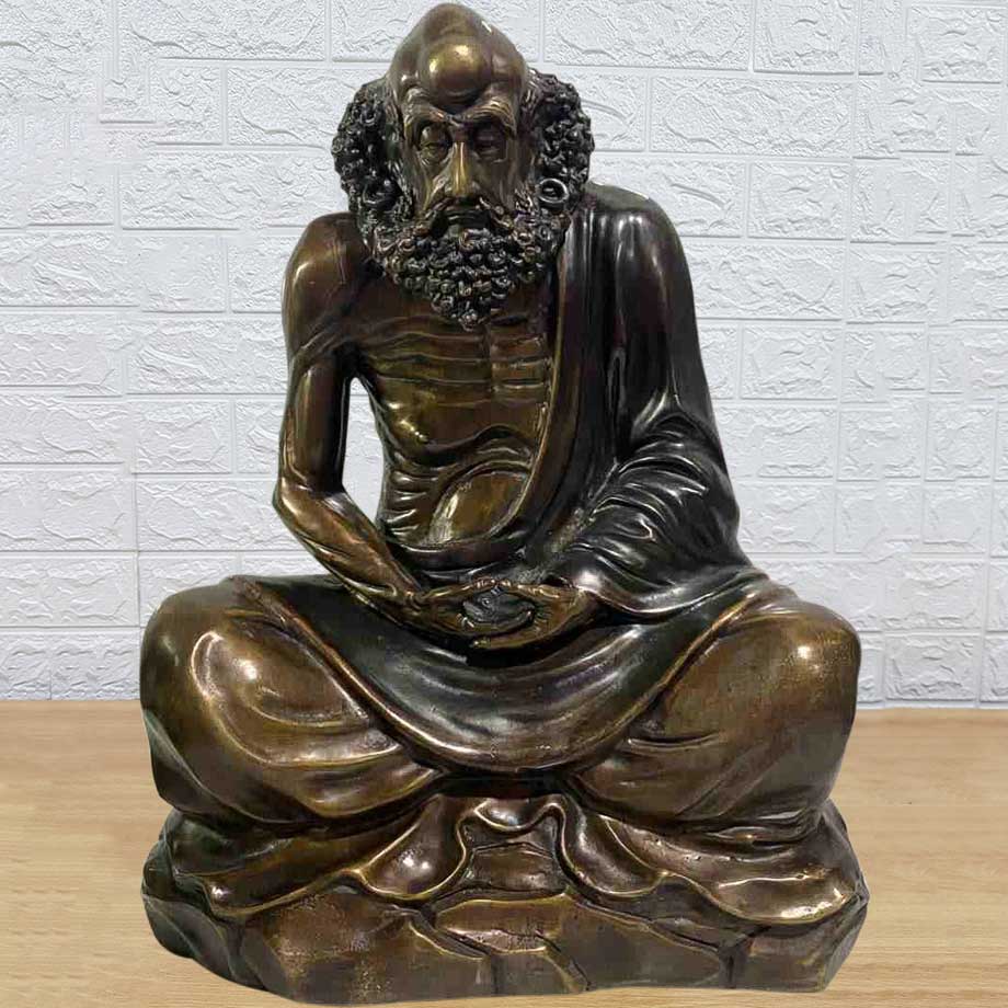 Tượng Đồng Đạt Ma Sư Tổ Ngồi Thiền Hun Giả Cổ