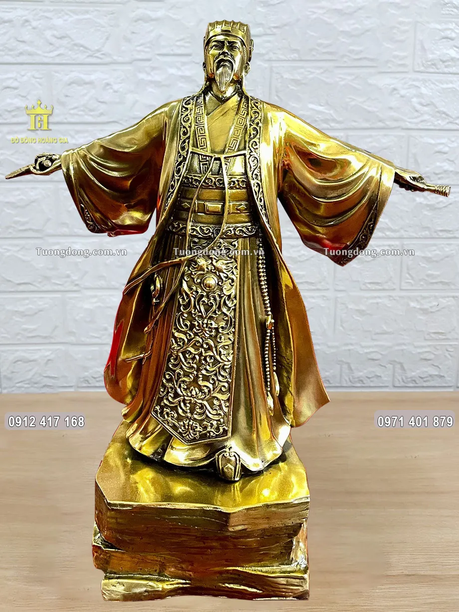 Tượng Khổng Minh Gia Cát Lượng Đón Gió Đông Cao 72Cm