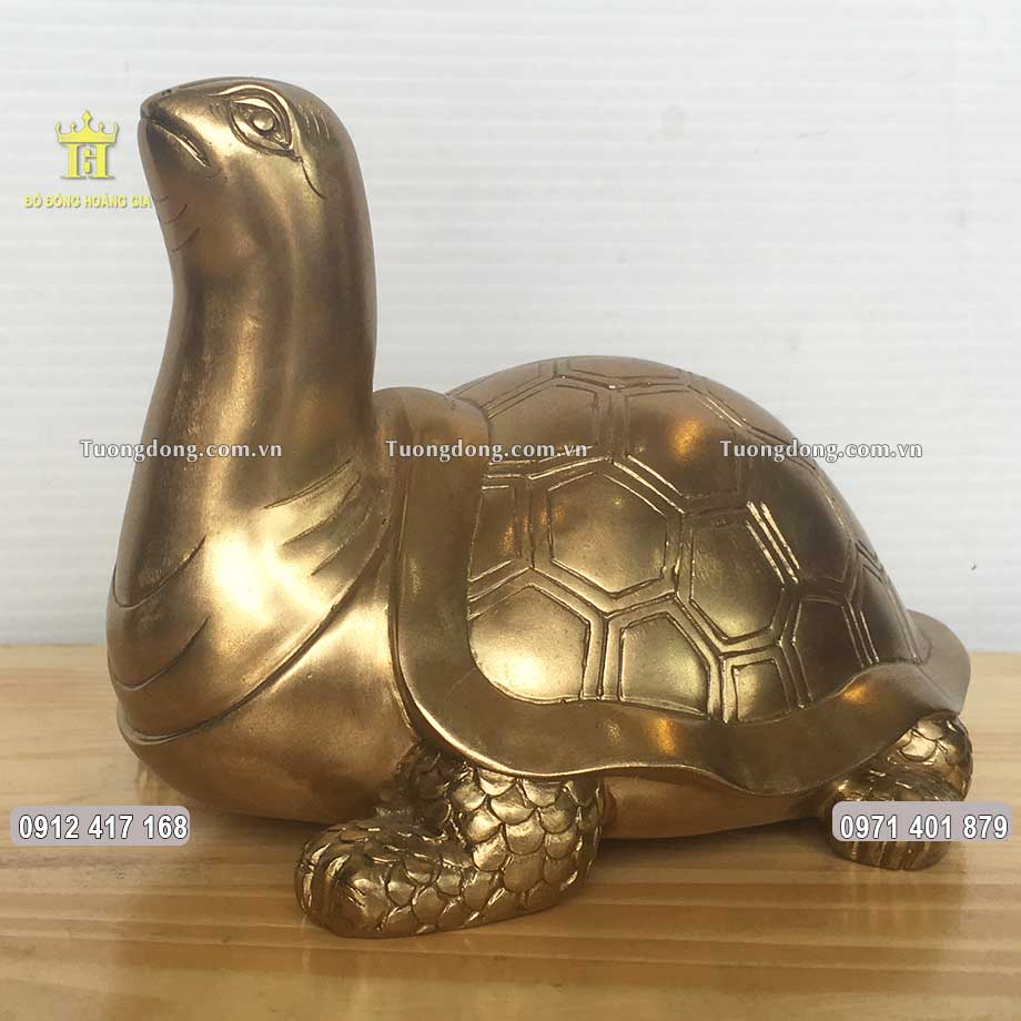 Tượng Con Rùa Bằng Đồng Nguyên Chất 15Cm | Tượng Đồng Hoàng Gia