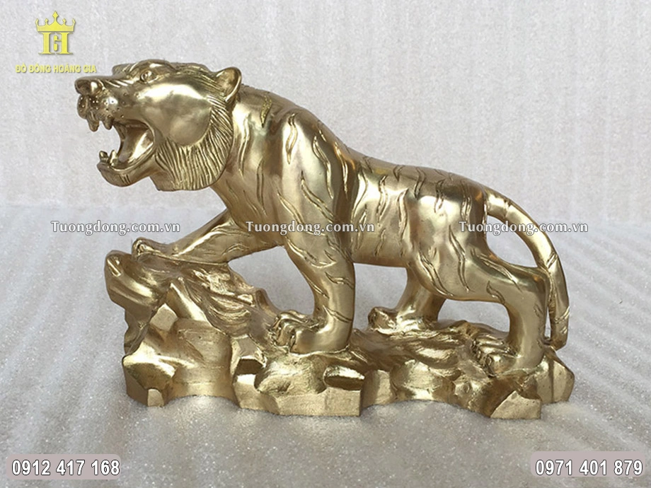 Tượng Hổ Bằng Đồng Thế Đứng Cao Sơn Viễn Vọng