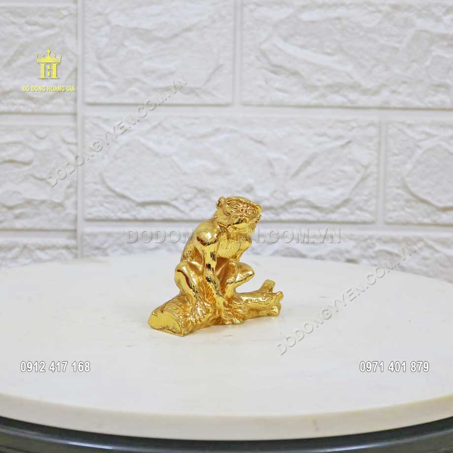 Pho tượng khỉ phong thủy được đúc nguyên bản từ đồng vàng
