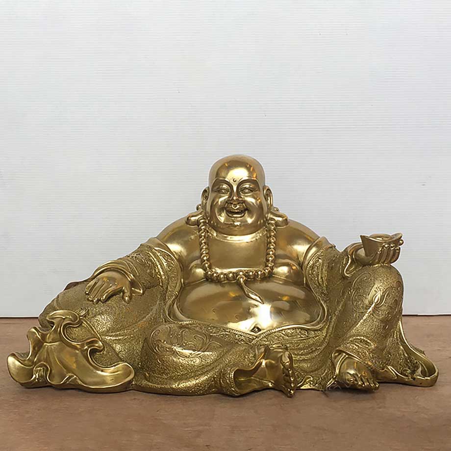 Tượng Phật Di Lặc Bằng Đồng Cát Tút Cao Cấp Cao 30Cm