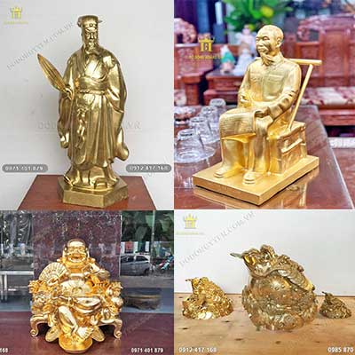 Top 5 mẫu tượng đồng phong thủy để bàn làm việc gia tăng tài lộc